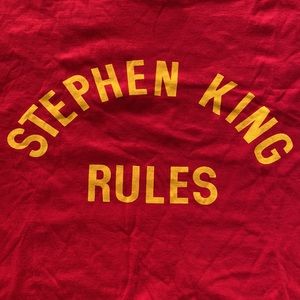 “stephen king rules” american apparel graphic tee.
